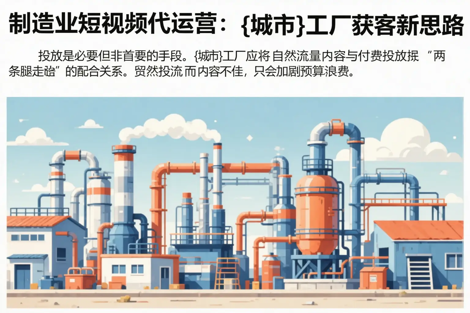 制造业短视频代运营：宝坻工厂获客新思路